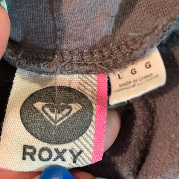 Roxy Grey Striped Sweatshirt Women’s Size Large - Picture 4 of 6